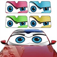 1PC Cartoon Eyes Cute Sun Visor Car Windshield Sun Shade Front Window Sunshade UV Block Heat Insulation Cover Parasol