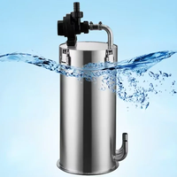 304 stainless steel filter barrel External filter Fish, grass, shrimp, turtle tank filter Biochemical pre-filter DIY filter barr