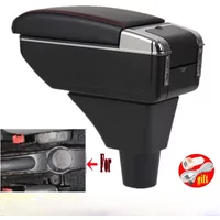 NEW For Citroen C3 C4 armrest box universal car center console caja modification accessories double raised with USB Charging