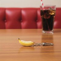 Anxiety-Busting Banana Boat Charm Creative Handmade Resin Keychain Relaxing Emoticon Stress-Relief Plushie Student