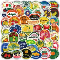 52Pcs Vintage Fruit Crate Labels Stickers for Journal & Scrapbook Decor RecordingYourLife Store