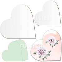 Disques à gâteaux en acrylique en forme de cœur, transparents, pour la saint-valentin, bricolage, planche vierge, outil de gâteau, plateau, support, décoration de gâteau