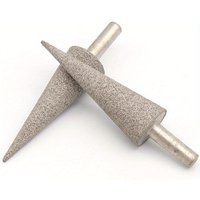 8mm 17mm Cone Type Brazed Diamond Grinding Head 6mm Shank For Grinding Abrasive Polishing Accessorie Dremel Rotary Tools