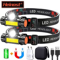 1-5PCS COB LED Headlamp Torch Rechargeable Headwear Flashlight Outdoor Waterproof Camping Fishing Lantern Headlight With Magnet