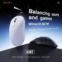 AJAZZ NJ07 Tri-Mode Connection Wired / 2.4G Wireless / Bluetooth Wireless Mouse 1000Hz Report Rate Lightweight Mouse Best Value
