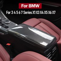 For BMW 3 4 5 6 7 Series X1 X3 X4 X5 X6 X7 Central Armrest Box Cover ABS Carbon Fiber Interior Modification