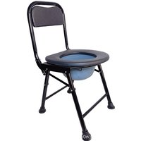 Elderly Pregnant Women Commode Chair Mobile Toilet Seat Elderly Home User Outdoor Foldable Toilet
