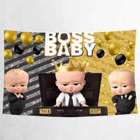 Boss Baby Theme Gender Revealing Backdrop Wallpaper Backdrop Spring Photography Garden Photos For Child Women Photoshoot