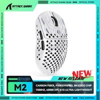 ATTACK SHARK x MAMBASNAKE M2 Carbon Fiber Lightweight Wireless Gaming Mouse, 41g Lightweight, PAW3395PRO Sensor, 40000 DPI