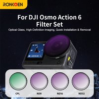 Ronkoen For DJI Osmo Action 6 Filter UV Mirror CPL Polarizer Motion Camera Black Soft ND Filter ND8/16/32/64