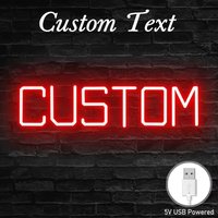 Custom Personalized LED Neon Sign, Custom Wall Hanging Neon Light for Wedding Birthday Bedroom Café Bar Game Room Wall Decor