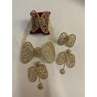 Statement Butterknot Brazilian chain Jewelry set charm llaveros Collar Pulseras pin Pendient tentacles Anillo Christmas 4PC Set
