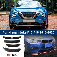 For Nissan Juke F15 F16 2010-2026 model, adjustable 5PCS front bumper lip spoiler protection decorative kit, car body kit