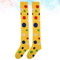 Soft Over The Knee Socks Women Clown Cosplay Stockings Long Hosiery Performance Dance Sock Costume Party Legwear Stage