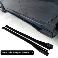 For Mazda6 GH 2009-2015 Car Side Skirts Extension Splitters Bumper Lip Spoiler Aprons High Quality ABS Gloss Black Accessories