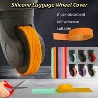 4/8Pcs Silicone Luggage Wheels Covers Durable Suitcase Wheel Protector Spinner Wheels Caster Shoes Silent Noise Chair Wheel Wear