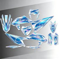 Zestaw naklejek holograficznych na motocykl KTM SX SXF EXC EXCF XCW XCF 125 250 300 350 450 500, tło naklejek