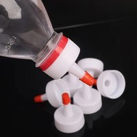 Bottle Cap Tip Conversion Head Plastic Universal Bottle Sealing Cap Red Leak Proof Twisted Cover
