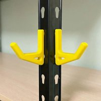 5pcs Universal Hooks For Shelving With 10.3mm Hole Spacing Storage Hooks Garage Auxiliary Hooks Shelf Fittings Support Hooks