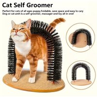 Cat Self-Grooming Replacement Brush Arched Comb with Detachable Massager for Fur Removal, Indoor Cat Care Gift for Pets