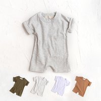Baby-Strampler Sommer Einfarbig Jungen Einteiler Kurzarm Neugeborenen Baumwollkleidung Baby Mädchen Bodysuit Onesies Neugeborenen-Babykleidung