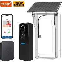 Tuya – sonnette d'extérieur sans fil, couverture solaire, interphone vidéo 1080P, Audio bidirectionnel, détection de mouvement, caméra de porte, sonnette Wifi