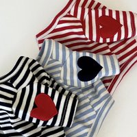 Dog Clothes Summer Heart Striped Dog Cooling Vest Breathable Dog T Shirt Pet Undershirt for Dogs Cats Thin Dog Hoodies Chihuahua