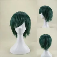 Synthetic Hair Layered Short Straight Mint Green Cosplay Wig