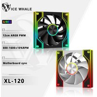 ICE Whale XL-120 ARGB PC Case Fan 120mm Infinity Mirror Design Motherboard Lighting Sync 4PIN PWM CPU Cooler Fan ventilador