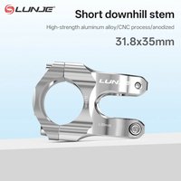 AliExpress NONE CNC Ultralight Bicycle Stem 31.8x35mm MTB Road Bike Riser Silver Aluminum Mountain Bike Handlebar Stem