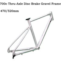 AliExpress NONE 700C Through-Axle Disc Brake Gravel Road Bike Frame Aluminum Frame & Fork Seat Tube Length 470mm/520mm for Gravel Bike