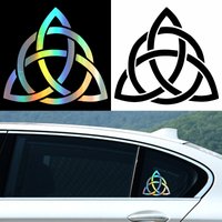 1 piece Knot Triquetra Trinity Celtic -Symbol Funny Car Sticker and Decal KKVinyl Sunscreen Waterproof 15cm*14 Cm