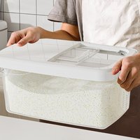 Food Grade Rice Storage Container 7.5 KG Capacity Thickened Transparent Moisture Proof Insect Proof Kitchen Accessories