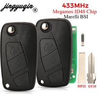 jingyuqin 434MHz For Iveco Daily 2006-2011 Megamos Crypto ID48 Remote Tunk Car Key Control Fob SIP22 GT10 With Decoration Sticke