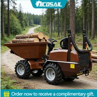 Hydraulic dump truck for small gardens equipped with diesel engine and small concrete dump truck