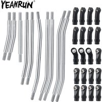 YEAHRUN Stainless Steel Chassis Links Suspension Linkage with Rod Ends 313/324mm Wheelbase for 1/10 TRX4 Bronco Blazer Parts