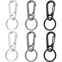 4/10pcs Key Chain Zinc Alloy Steel Gourd Buckle Carabiner Keychain Waist Belt Clip Keyring Anti-lost Ring Buckle Car Decor Gifts