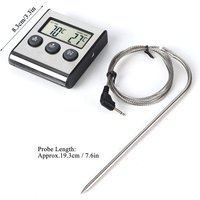 TP700 Kitchen Food Thermometer for Cooking BBQ Oven Oil Temperature Timer - Accurate Food Temperature Gauge for Culinary Use