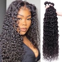 Water Wave Bundles Human Hair 12A Brazilian Original Remy Hair Deep Curly Wave 1/3/4 Bundles Human Hair Natural Color Deal