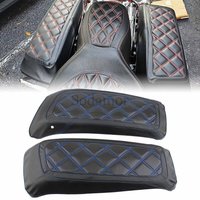 Motorcycle Accessories L&R Hard Saddlebag Lid Cover Premium Microfiber Leather Fit For Harley Touring Road King FLHR/I 2014-2022