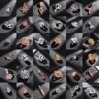 New 925 Silver SnowflakeWine Glass With Hollow Out Love Beads Charming Fit for Original Bracelets Women's DIY Fine Jewelry