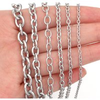 5yards/lot Stainless Steel Chains O Shape Twisted Link Chains For Jewelry Making DIY Handmade Necklace Bracelets Accessories
