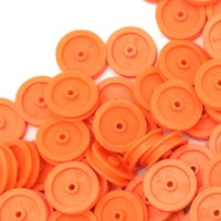 100Pcs/lot 2mm Hole Orange Plastic Belt Pulley For DIY RC Toy Car Airplane Accessories