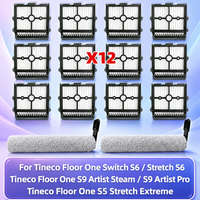 Fit For Tineco Floor One Switch S6/Stretch S6, Floor One S9 Artist Steam/ S9 Artist Pro / S5 Stretch Extreme Roller Brush Filter