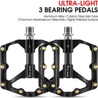 AliExpress West Biking WEST BIKING Bike Pedals MTB Flat Bicycle Pedals 9/16'' Lightweight Road Bike Pedals Carbon Fiber Sealed Bearing Platform Pedals