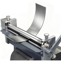 Manual Steel Plate Rolling Machine Manual Bending Machine 300mm Desktop Metal Plate Bender Round Tube Roller Slip Roll Machine