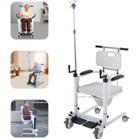 Modern Multifunctional Cold Rolled Steel Patient Lift Transfer Wheelchair with Wheels Adjustable Height for Homes