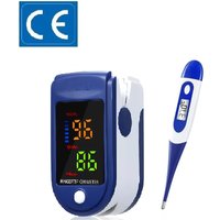 Pulse Oximeter Finger Clip Pulse Thermometer Electronic Soft Head Oral Armpit Temperature Measurement Household Adults Children
