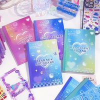 24pcs Glittery Stickers Collection Pack - Dialog Box, Bubble, Confetti & More - Korean Seal For Kpop Toploader Deco, Journaling