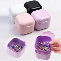 1pc Nail Drill Bit Storage & Disinfection Box, Nail Accessory Preservation, Display, Disinfection, Cleaning Empty Box